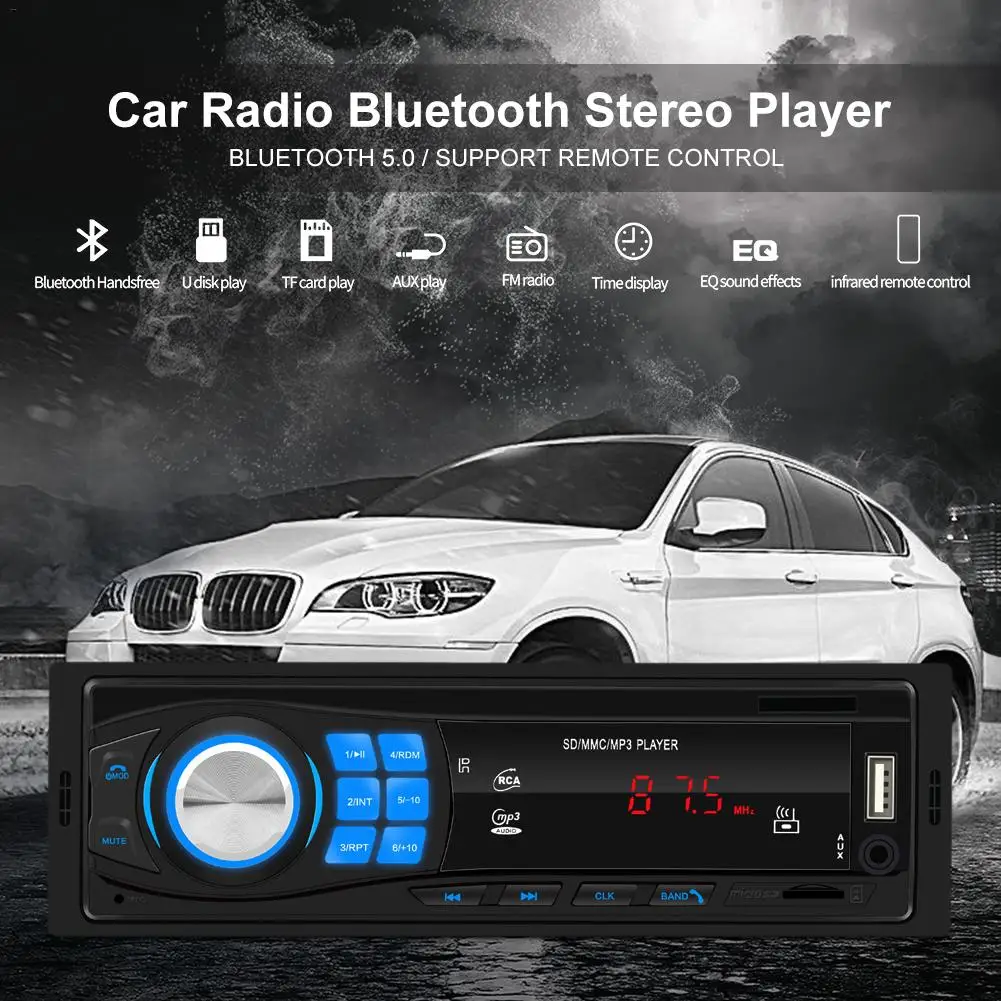 12 В автомобильное радио FM радио Bluetooth стерео плеер Автомобильный Bluetooth стерео MP3-плеер с пультом дистанционного управления mp3-плеер