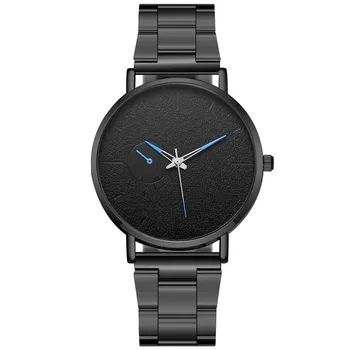 

British Style Fashion Simple qiang hei Steel Belt Men's Watch Minimalist Quartz Business Watch