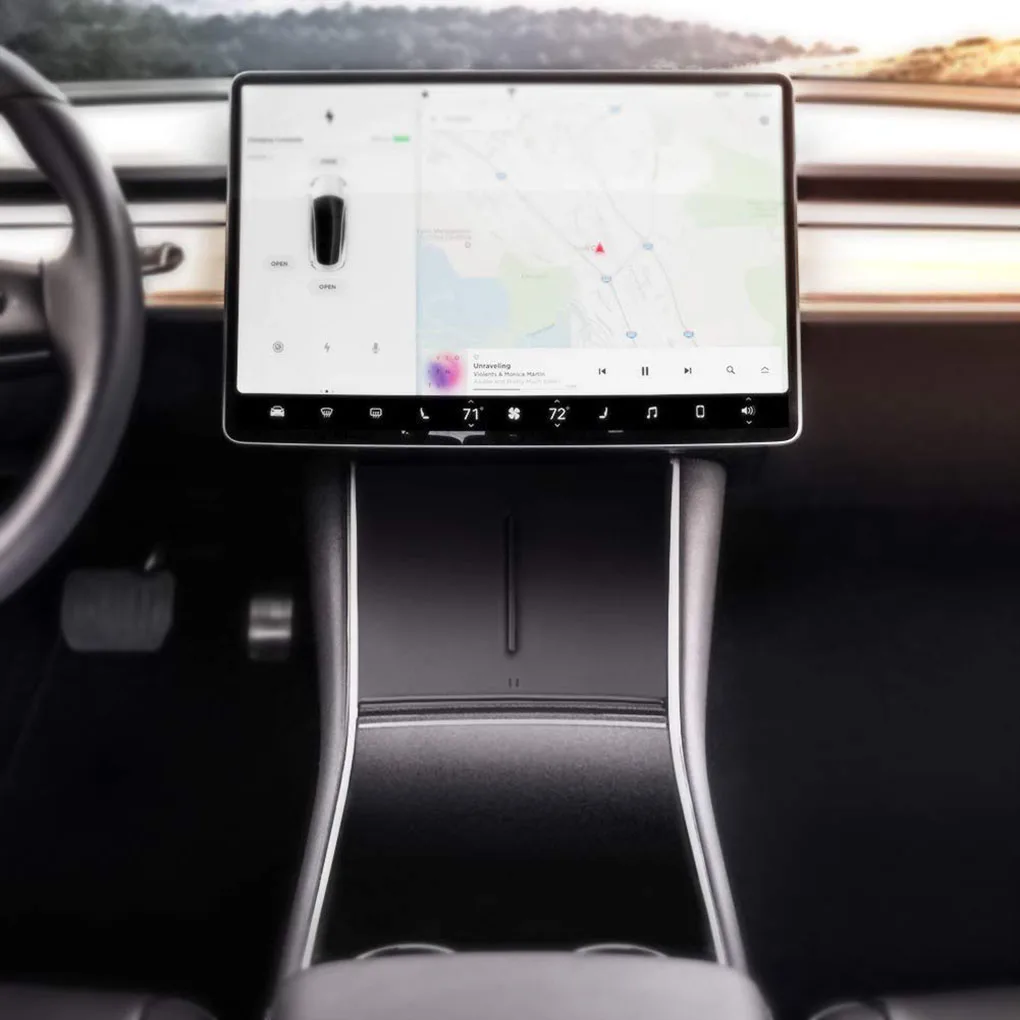 Замена для Tesla Модель-3 Беспроводная зарядная док-станция для центральной консоли с двумя телефонами
