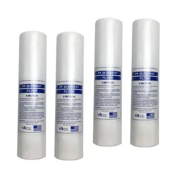 

10''x 5'' Sediment Water Filter Cartridge for Removes Sand, Dirt, Silt, Rust - Made of Cotton/ 4 Pack