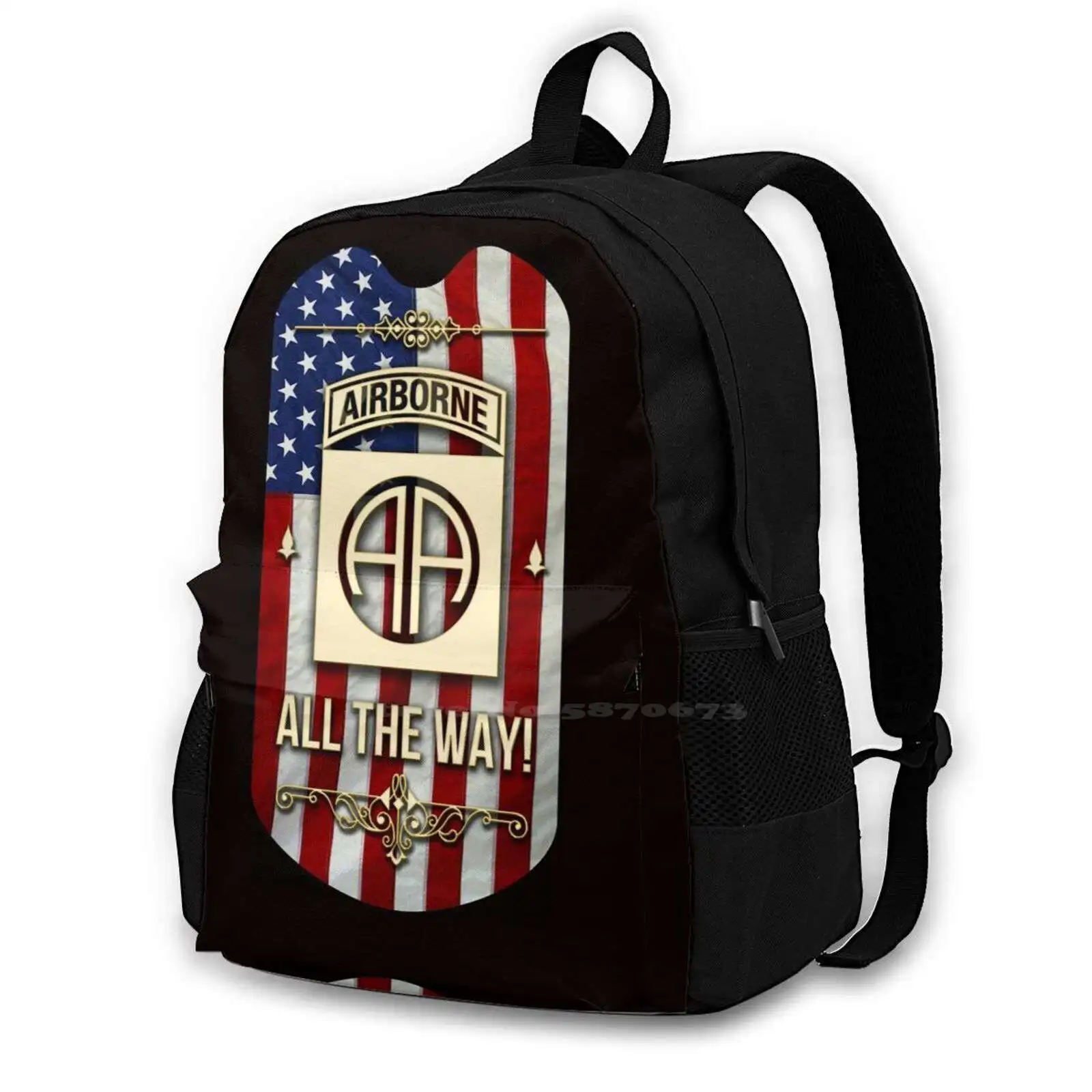 

American Pride 82nd Airborne Fashion Bags Backpacks 2nd Airborne Airborne 82nd Paratrooper Army Military Veteran 82d 101st
