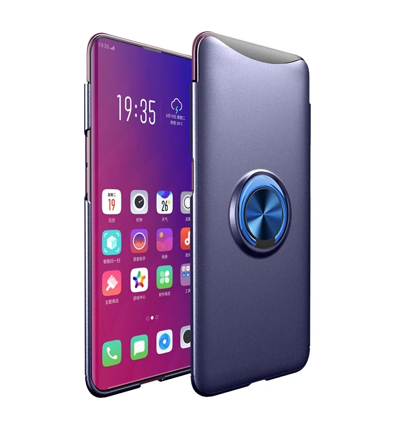 Ring Blue Роскошный чехол для телефона для Sumsung A80, чехол, полупрозрачный, модный, жесткий, ультра тонкий, матовый, задняя крышка для Sumsung a80, кольцо, силиконовый чехол - Цвет: Ring Blue