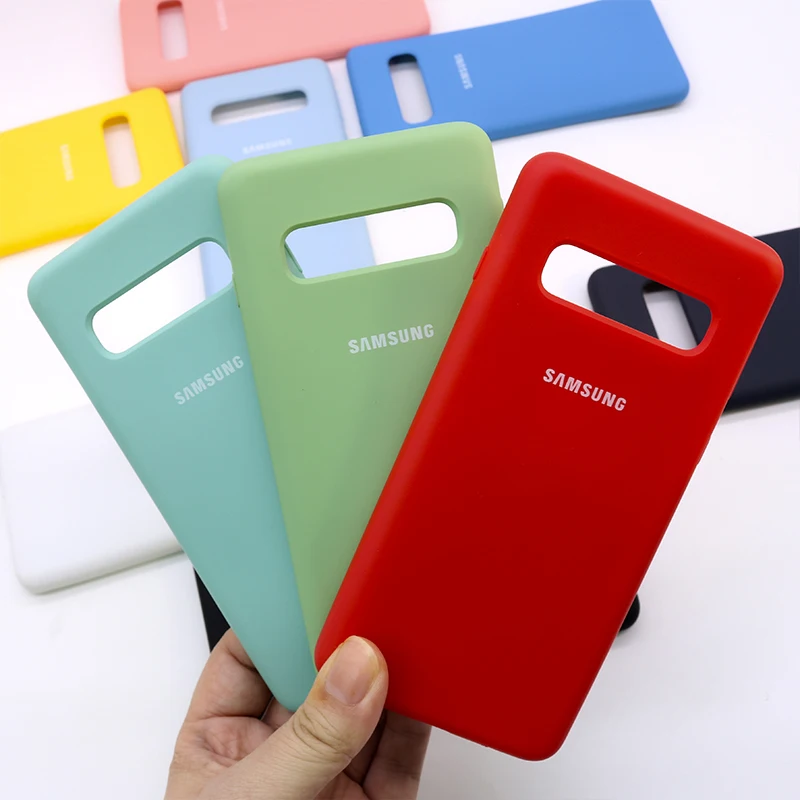 Жидкий силиконовый чехол для телефона Samsung Galaxy S10 Plus S10E шелковистый мягкий