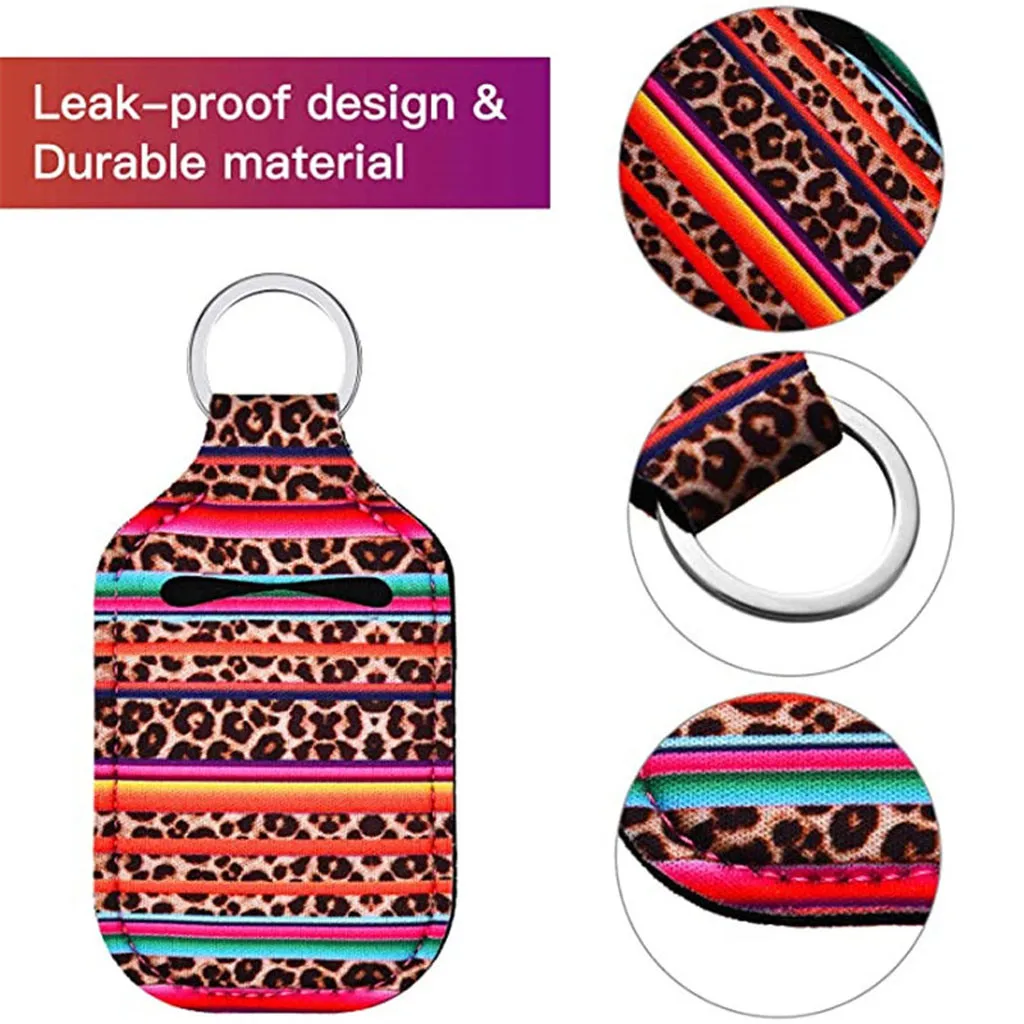 

Portable Travel Hand Sanitizer Gel Holder Refillable Soap Dispenser with Keychain Perfume Lipsticks Storage Case for Girls Aug18