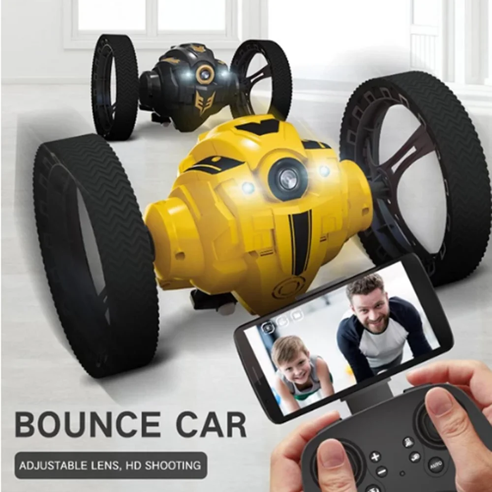 Remote control car RC Bounce Car 2.4G Jumping Car with WIFI camera 2.0mp Flexible Wheels Rotation LED Night Light RC Robot Car