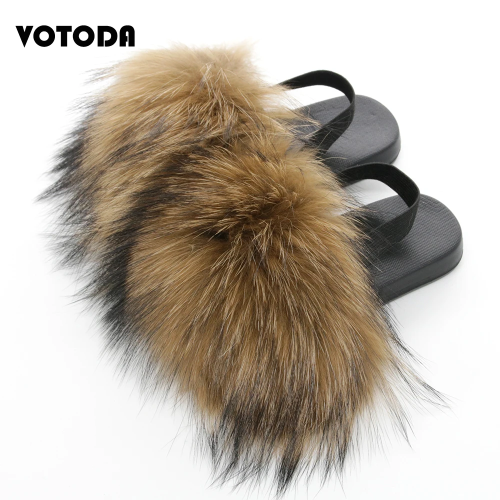 Fullmoon15 Bamboo Furry Double Strap Slide In Sandals Faux Fur Indoor  Outdoor Slipper – | Raccoon Fur Slippers Slides For Women Open Toe Fuzzy  Fur Slippers Girls Fluffy House Slides | vladatk.gov.ba