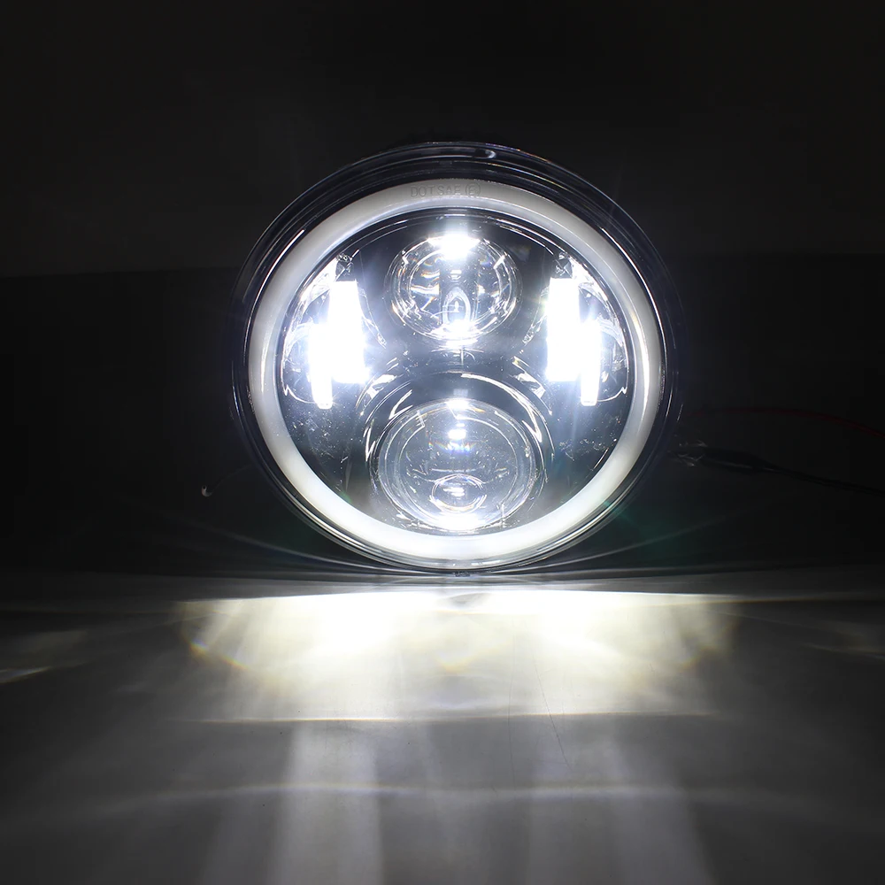 7 дюймов супер яркий Halo DRL светодиодный круглые фары дальнего света для Honda CB400 CB500 CB1300 Hornet 250 600 900 VTEC VTR250