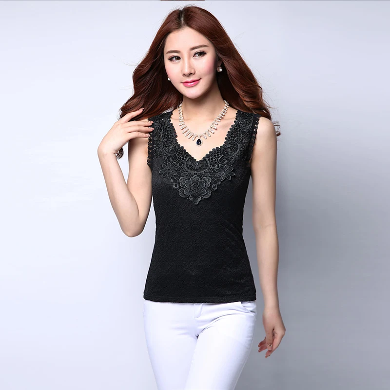 Женская блузка без рукавов, летняя шифоновая Кружевная блуза, женская одежда, женские топы, новые блузки, рубашки, топы