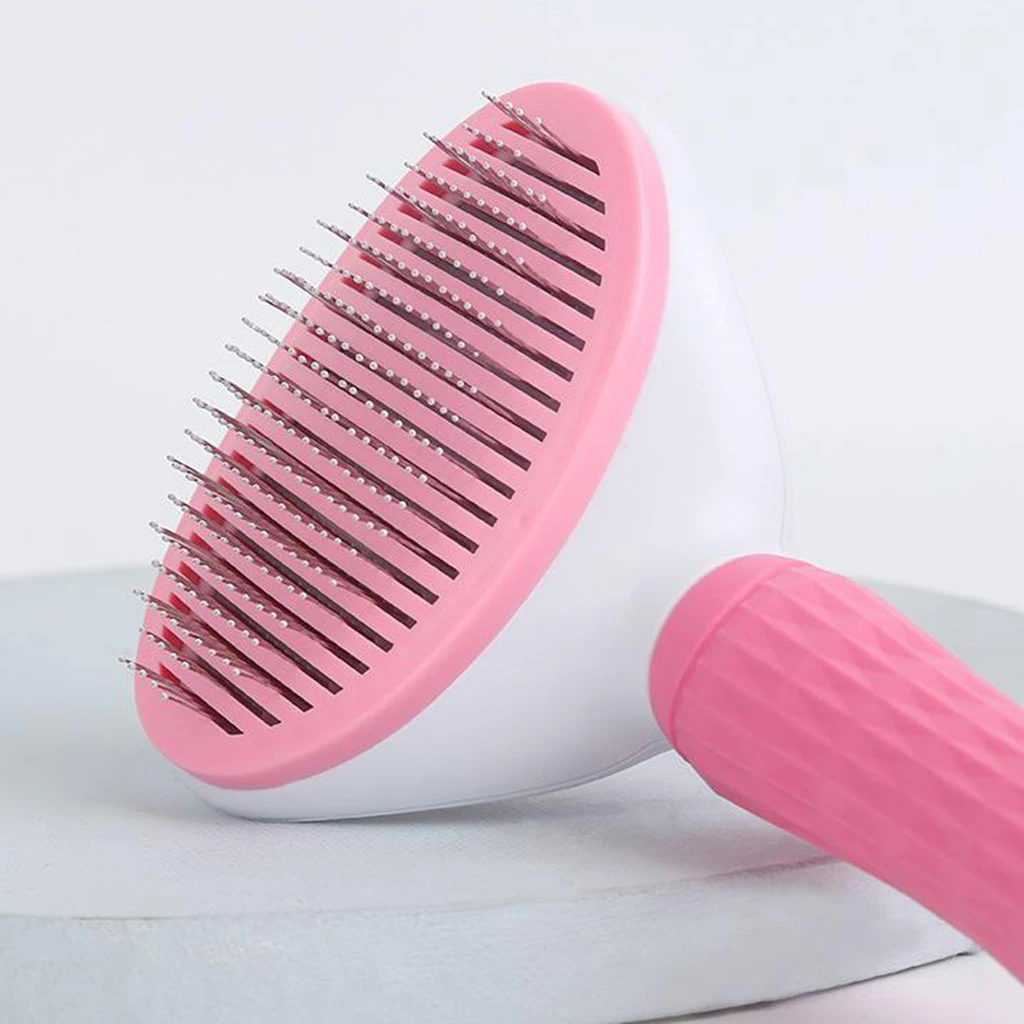 Dog Neat Slicker Grooming Brush Professional Self Cleaning Button Strong Blue