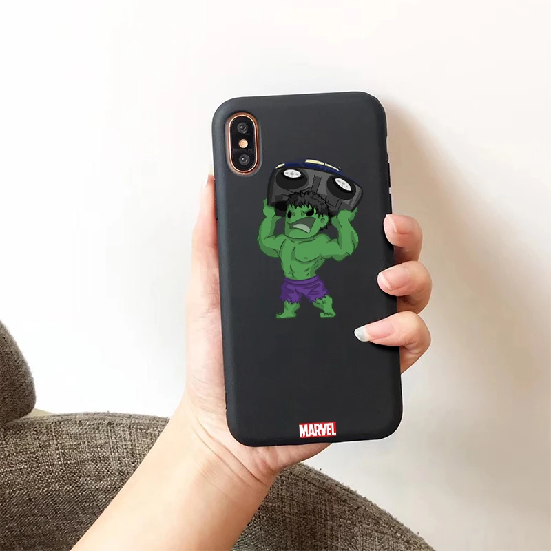 H-5636 Marvel Мстители аниме мягкий силиконовый карамельный цвет чехол для телефона для iPhone X XR XS MAX 6 7 8 plus 6s лучший дизайн корпуса - Цвет: H-5636