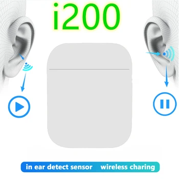 

i200 TWS Noise Cancelling 1:1 Touch Control Wireless Charging Earphone Pop-up 5D Super Bass Earbuds for iPhone huawei PK i9 i7