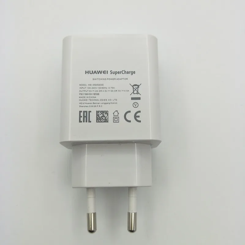 huawei 5V 4.5A USB Supercharge быстрое зарядное устройство 22,5 w адаптер 5A type C кабель для mate 20 X P30 P20 Pro P10 Plus mate 9 10