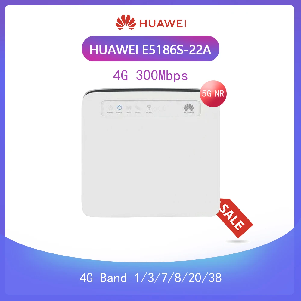 Unlocked Huawei E5186 E5186s-22 4G Wireless Router LTE FDD 800/900/1800/2100/2600Mhz TDD2600Mhz Cat6 300Mbps Router+ antenna