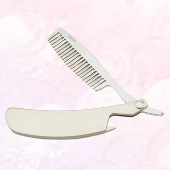 

Sturdy Zinc Alloy Comb Foldable Hair Comb Portable Pocket Comb Styling Comb Hair Accessory for Husband Father Gift