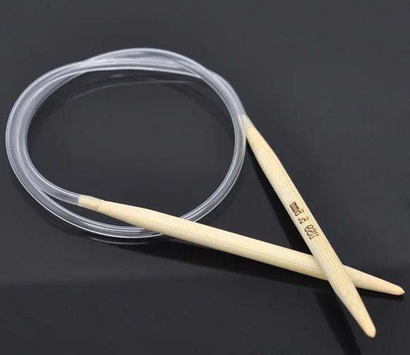 Carbonized Bamboo Circular Knitting Needles Transparent Tube Crochet Hooks 40 50 80cm Long For Knitting Sweater