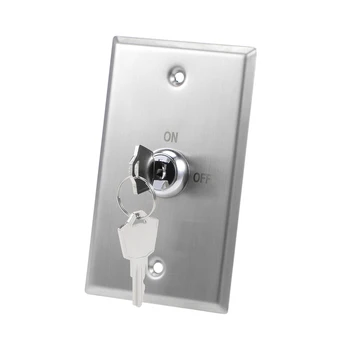 

uxcell 1pc Key Switch Lock On/Off Exit Switch Emergency Door Release DPST for Access Control Panel Mount with 2 Keys