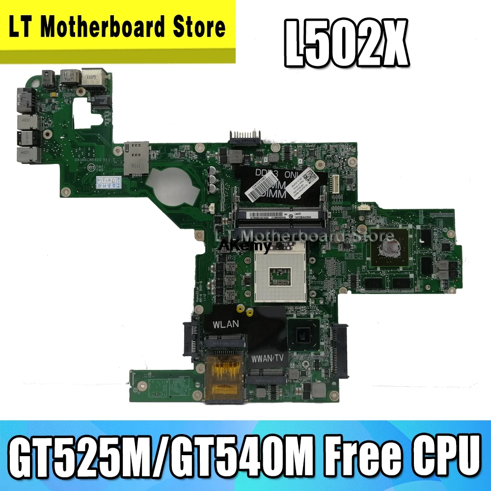C47NF CN-0C47NF материнская плата для Dell XPS L502X материнская плата для ноутбука GT525M GT540M DAGM6CMB8D0 тестовая работа Бесплатный процессор