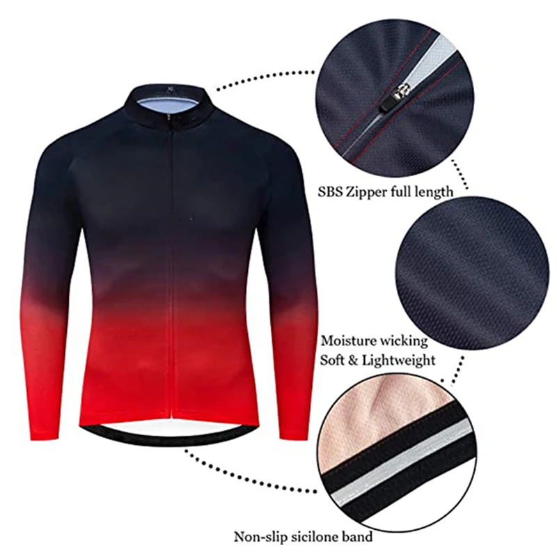 Высококачественная велосипедная гоночная Джерси черная красная Экипировка