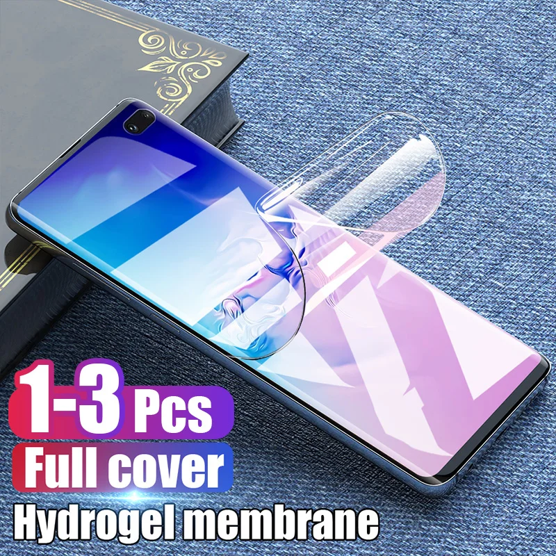 

ZNP 3-1Pcs Screen Protector For Samsung Galaxy S10 S9 S8 Plus S10E Full Cover Hydrogel Film For Samsung Note 8 9 10 Plus S7 Edge
