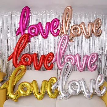 

High quality LOVE Letter wedding foil balls Valentine's Day Background air balloons creative patry ballons decoration birthday