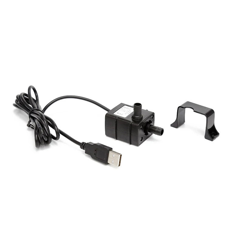 Bomba de agua de CC de 5V y 0,9 W, Ultra silenciosa, Usb, sin escobillas, sumergible, circulador para acuario, elevación de 120L/H
