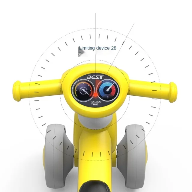 Doki Toy Four-wheel Balanced Car 1-3 Years Old Children 2 No Slide Foot Slide Car Baby Walk Child Twisting Toy Car Popular 2021 4