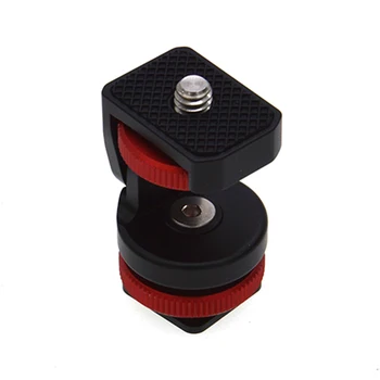 

Mini Hot Shoe Adjustable Mount Holder Bracket with 1/4in Screw for Video Camera Monitor Fill Light DU55