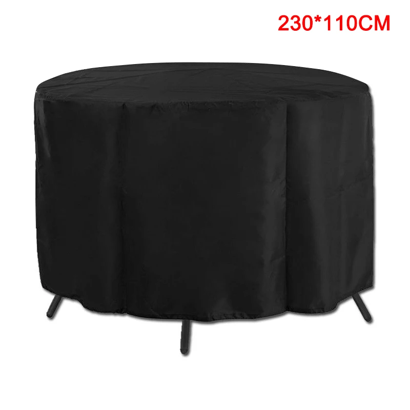 230cmx110cm Горячая патио Настольная Крышка садовая круглая мебель защита от пыли водонепроницаемый чехол L99 - Цвет: 230cmx110cm