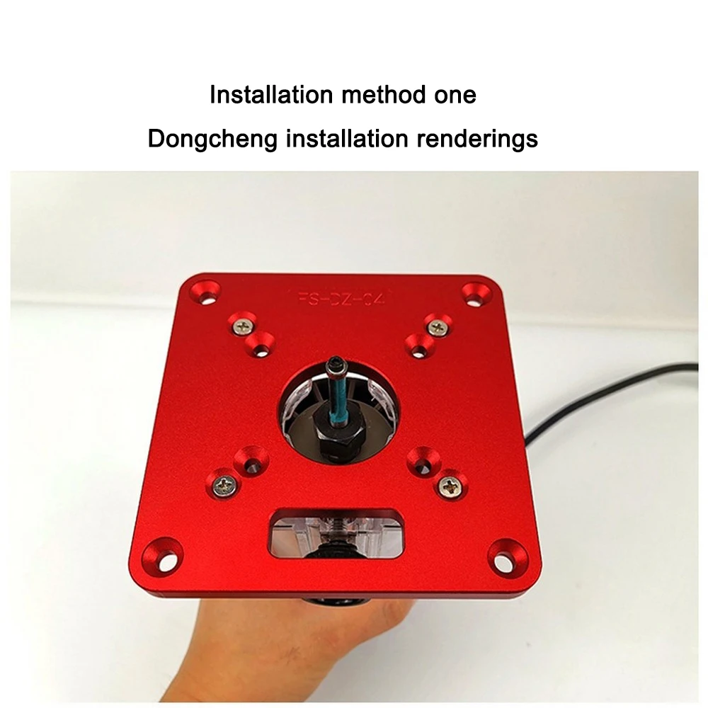 

Electric Wood Milling Trimming Machine Flip Plate Guide Table Aluminum Router Table Insert Plate For Woodworking Work