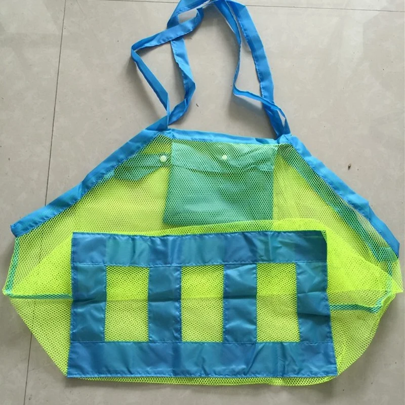 Kids Baby Toys Beach Bag Large Mesh Storage Bags Toy Beach Sand dredging Tool Children Shoulder Storage Bag Women shopping bag