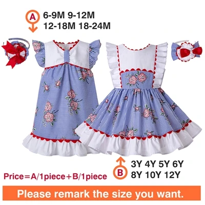as picture Pettigirl/летние платья, серия Sister, синяя одежда для маленьких девочек+ детское платье для девочек, детская одежда - Цвет: as picture