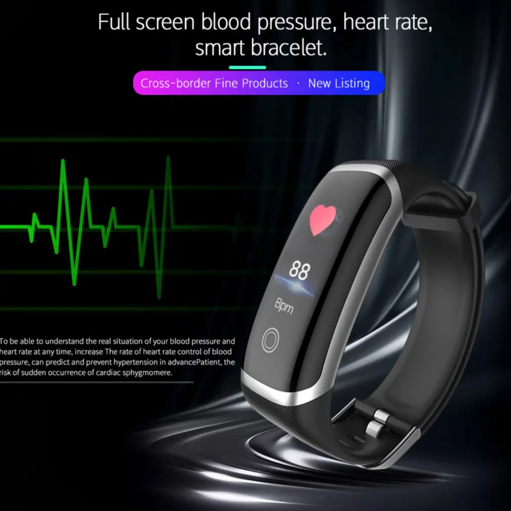 Умный Браслет M4, монитор сердечного ритма, Bluetooth, фитнес-трекер, часы, напоминание о звонках, смарт-браслет для бега, спорта