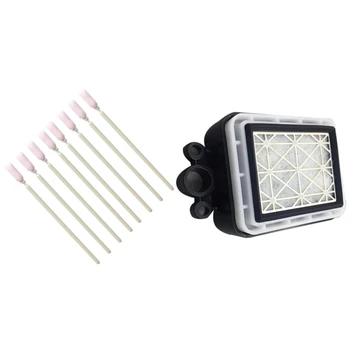 

2PCS Double Head Dx5 Printhead Cap Station with 500 Pcs Foam Tipped Inkjet Small Cleaning Swabs