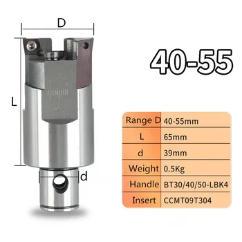 Online 1PCS High Precision RBH40-55-C Twin-bit Rough Smooth Boring Head Cutter Used For Deep Holes, For Insert, Boring Tool