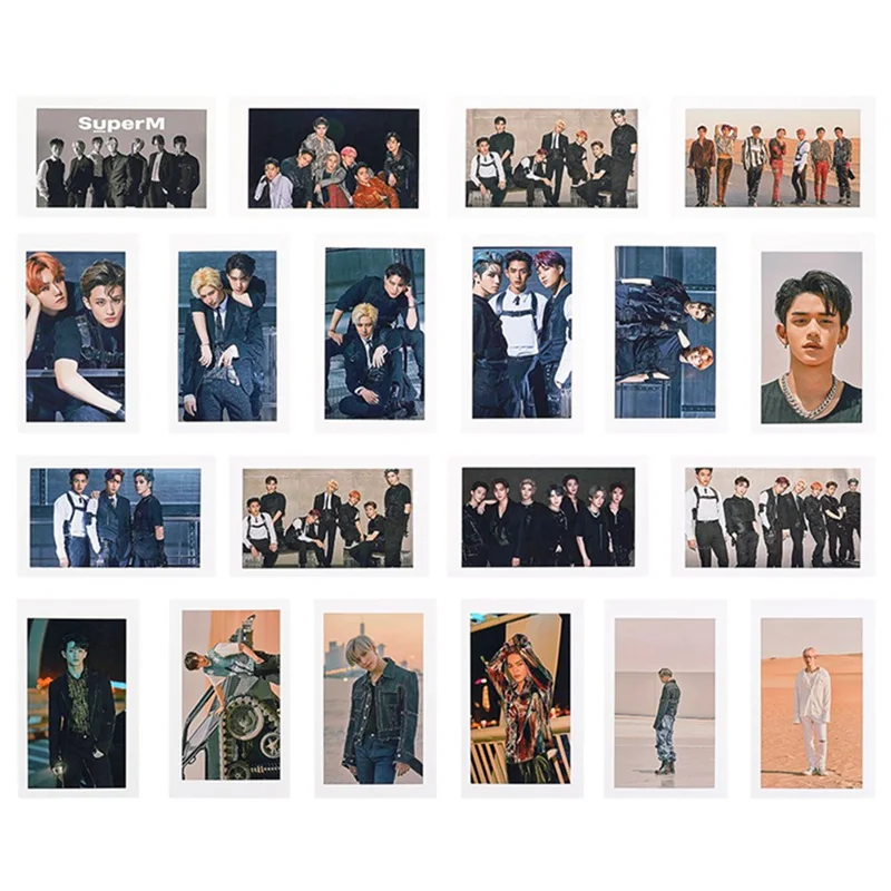 Kpop SuperM 1-й Мини альбом Lomo Card MARK TAEYONG BAEKHYUN LUCAS TEN KAI TAEMIN фото карты Зажимы пеньковая веревка болельщики подарки