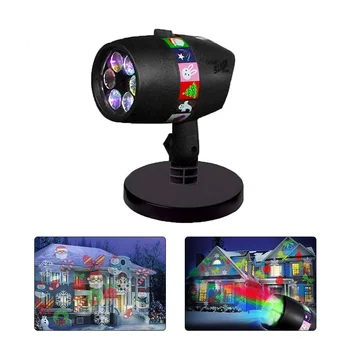 

12 Patterns Christmas LED Projector Stage Light Laser Disco Projection Lamp Outdoor Home Garden Decor Xmas Christmas Decoration