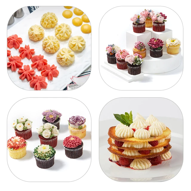 6-24 Pcs Set Pastry Bag and Stainless Steel Cake Nozzle Kitchen Accessories For Decorating Bakery Confectionery Equipment 4