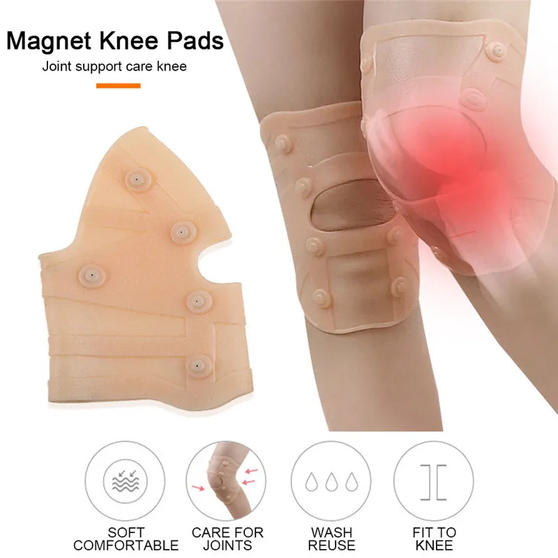 Magnetic Therapy Knee Pads Support Silicone Gel Arthritis Pressure Corrector Massage Pain Relief Patella Sleeve | Красота и здоровье