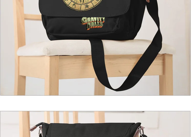 Gravity Falls Shoulder Bag Messenger Bags Comic Drama Bill Zyphur Wendy Mabel Kids Boys Girls Children School Travel Leisure Cross Pocket (7)