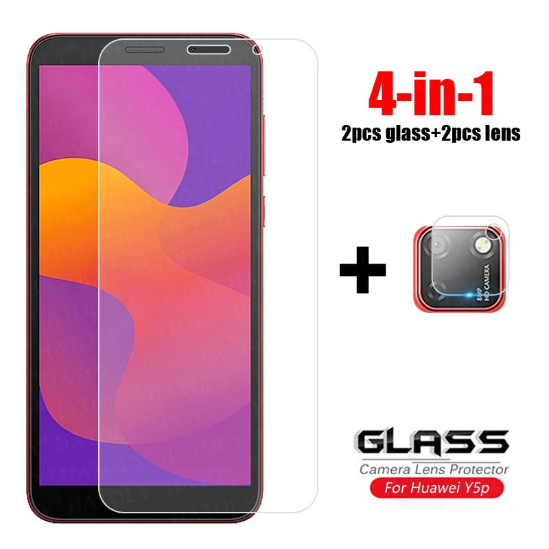 4-в-1 для стекла Huawei Y5p Y6p закаленное стекло Y6s Y8s Y9s Y8p Y7 2019 Защитная пленка объектива