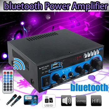 

110/220V 800W Audio Amplifier 2CH LCD Display Digital HIFI Power Amplifier bluetooth FM Car Home Stereo Subwoofer W/Remote
