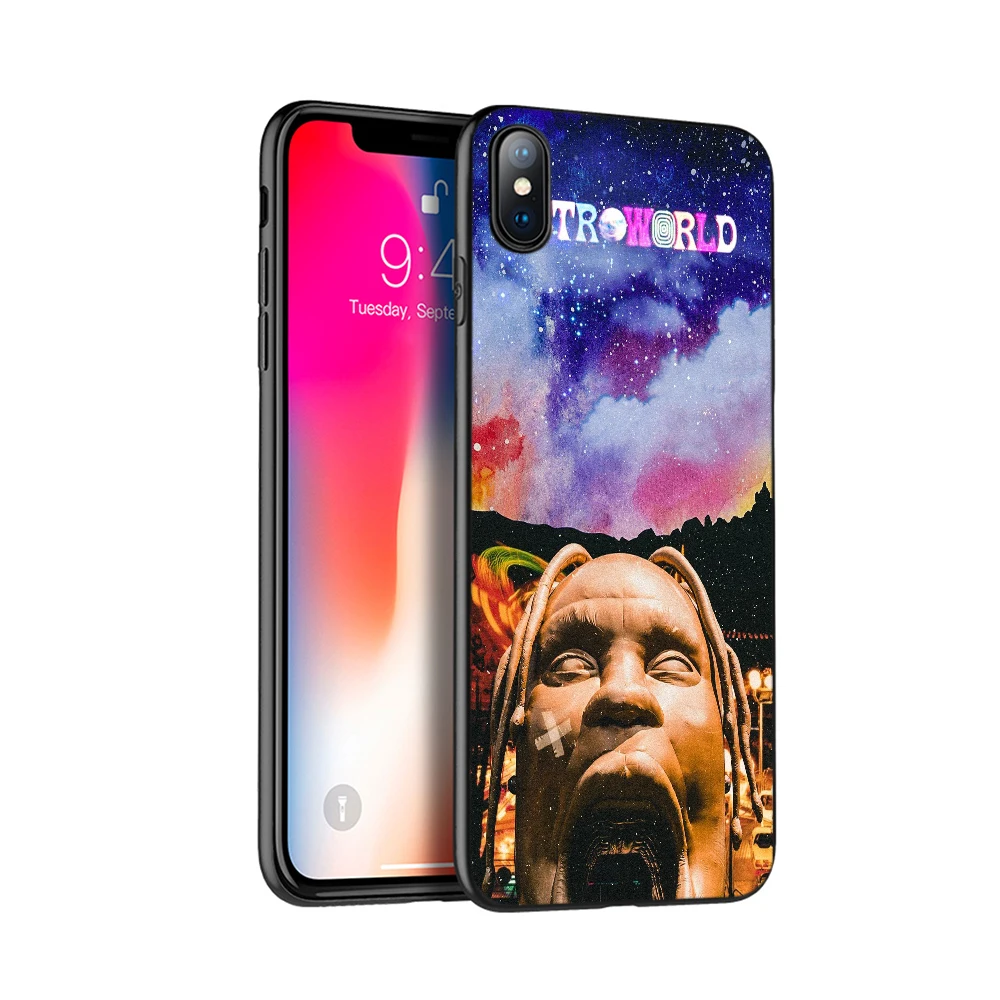 Черный чехол ТПУ для iphone 5 5s se 6 6s 7 8 plus x 10 чехол силиконовый чехол для iphone XR XS 11 pro MAX чехол Трэвиса Скотта astroworld - Цвет: 50004