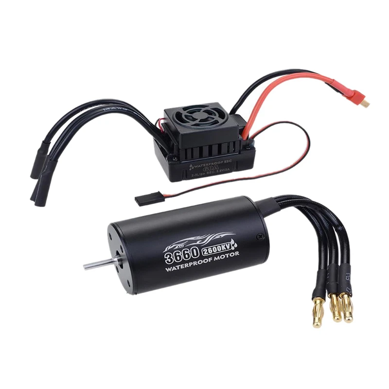 Cheap Chance of  3660 Sensorless Brushless Waterproof Motor & 60A Brushless ESC Combo Parts for 1/10 RC Buggy Car 26