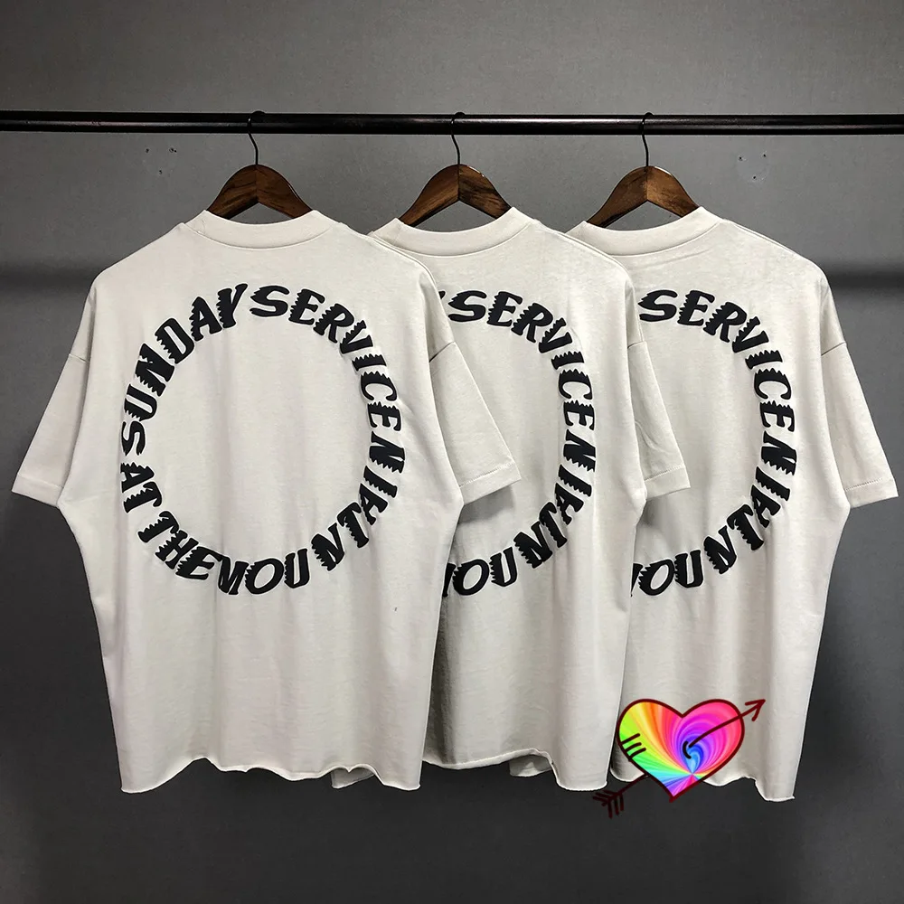 Oversized Sunday Service T-shirt Trust God Tee Men Women 1:1 High 
