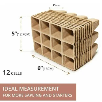 

Vegetable saplings Seed Nursery Cups Seedling Starter Trays 10PCS 12Grids