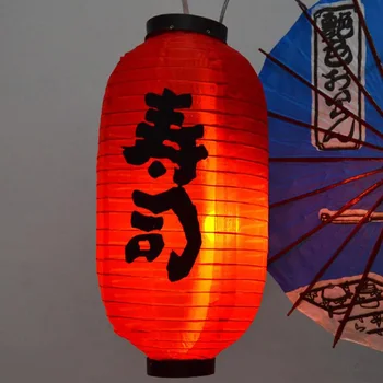 

10 inch Japanese Satin Lantern Outdoor Waterproof Decorative Advertising Lanterns Sushi Restaurant Decoration