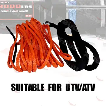 

4M Heavy Duty 5 Ton Car Tow Cable Towing Pull Rope Cable Strap Van Hooks Car Rope Trailer Traction Recovery Road F2T4