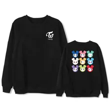 KPOP פעמיים LOVELYS אלבום הסווטשרט היפ הופ מקרית Loose בגדי סוודר מודפס ארוך שרוול חולצות WY1151(China)