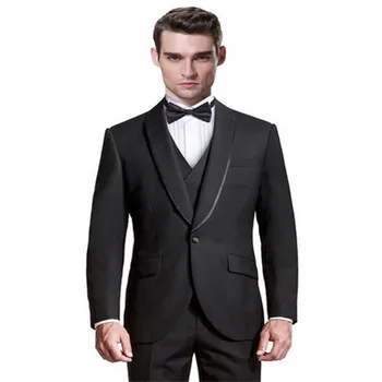 

New Classic Men’s Suit Smolking Noivo Terno Slim Fit Easculino Evening Suits For Men Man's leisure 1 button groom's best man
