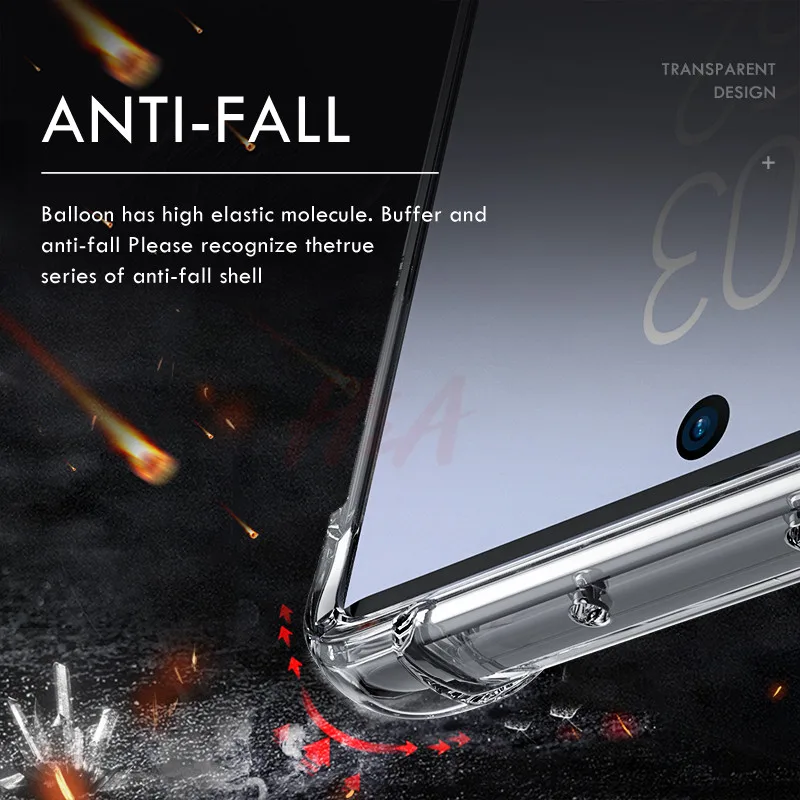 Shockproof Silicone Phone Case For Samsung Galaxy Note 10 9 8 Full Cover Case For Galaxy S8 S9 S10 Plus S10E S7 Protective Case